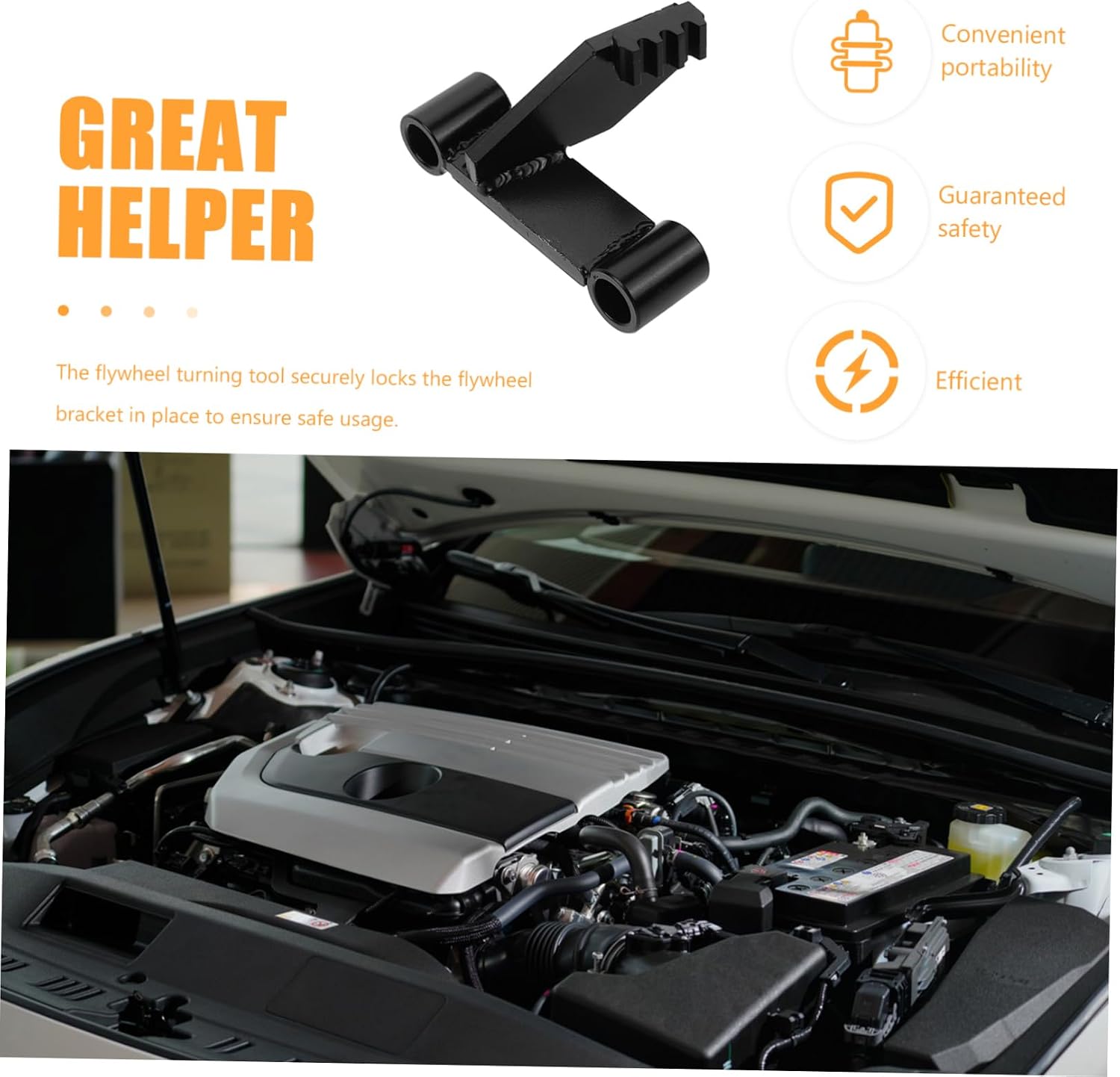 Flywheel Turning Tool Engine Flexplate Holder Compact Durable Flywheel for Safe Usage Easy Installation Portable Design