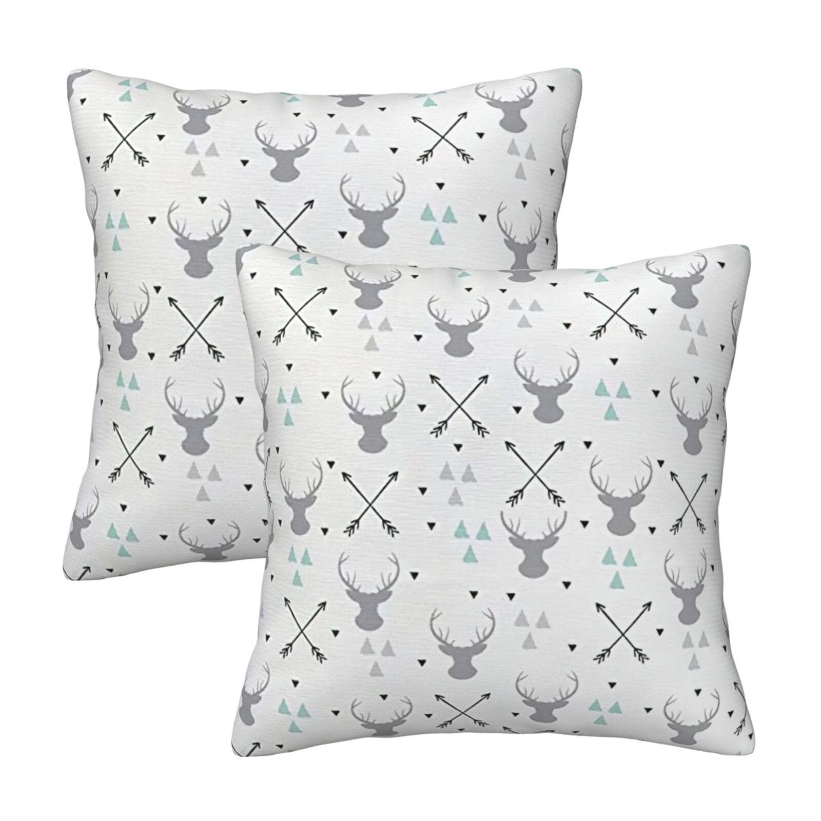 RRhgipp Hunting Arrows Triangles Deer. Throw Pillow Cases Decorative Cushion Covers Couch Bed Sofa Decoration Xmas Gifts Bed