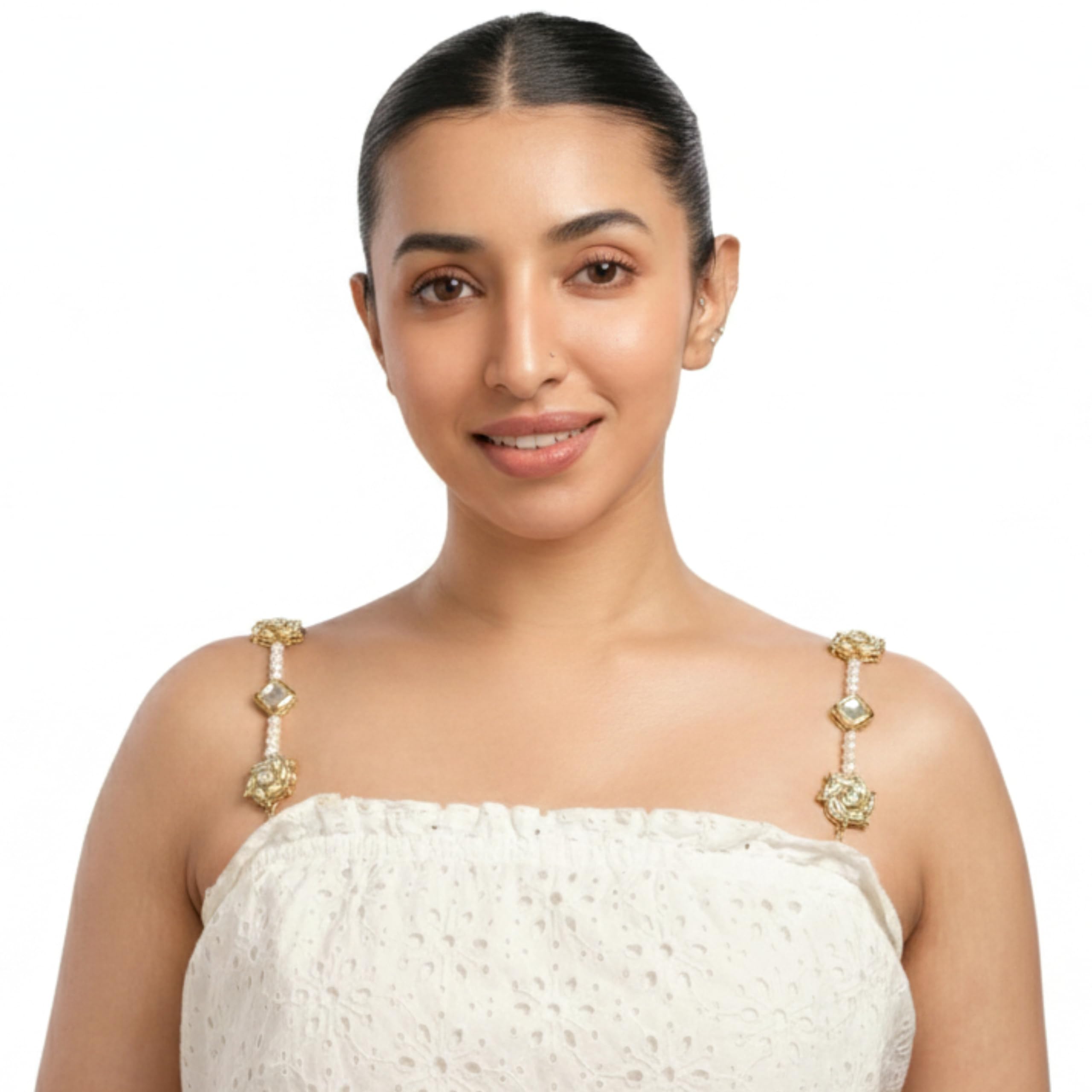 Beaded Bra Straps for Women – Wedding Collection Fancy Detachable Shoulder Straps for Bra, Tops, Saree Blouses & Dresses –Handcrafted Straps Adjustable Bra Belt with Metal Hooks