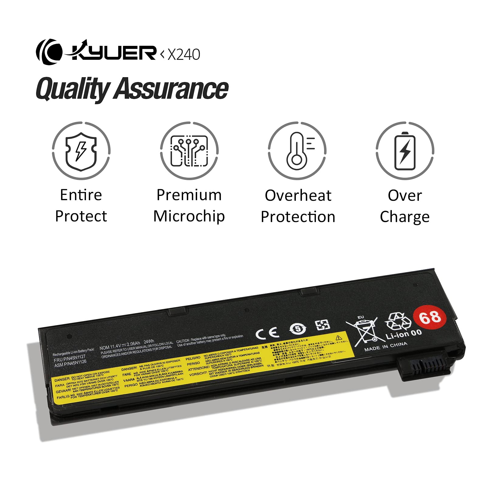 68 Batteria per Lenovo ThinkPad T440 T440S T450 T450S T460 T460P T470P T550 T560 W550 W550S L450 L460 L470 X240 X250 X260 X270 P50S A275 K2450 K21-80 45N1124 45N1125 45N1130 45N1135 45N1136 45N1777