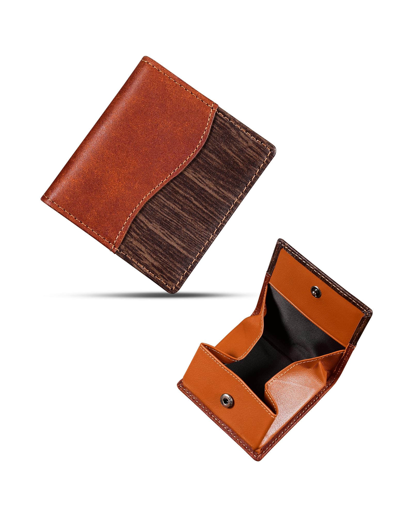 Pueblo Leather Coin Purse Box Type Coin Holder Slim Compact Made in Japan