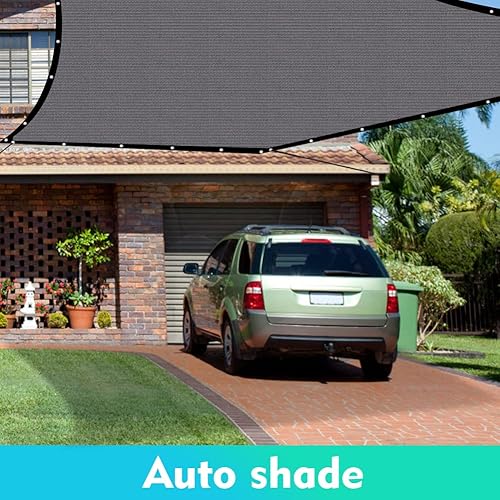 Miniatura 8 de 90% Tela de sombra para patio, jardín, pérgola, toldo con ojales (gris, 10 x 12 pies)