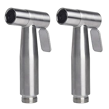 Bidet Sprayer Akamino 2 Pieces Stainless Steel Handheld Bidet Sprayer Cloth Diaper Spraye For Toilet and Kitchen