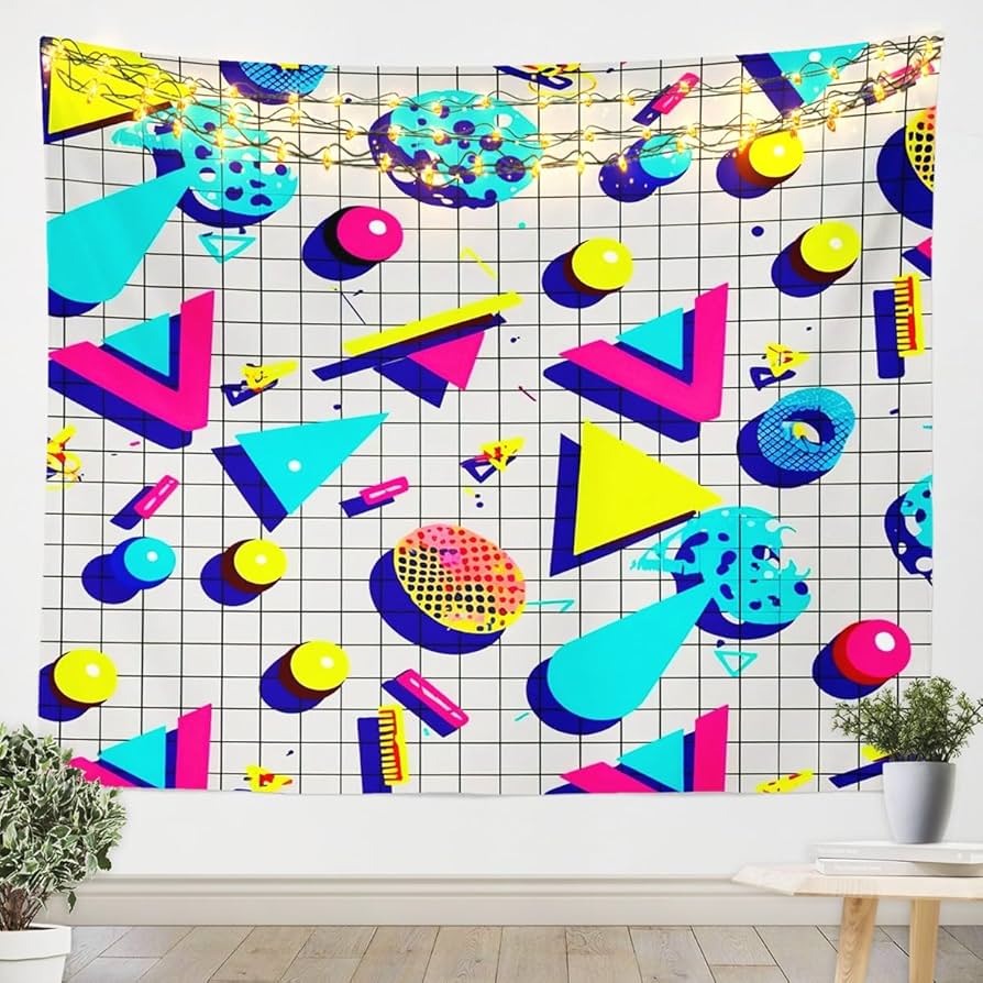 Amazon.com: 80s 90S Fashion Style Tapestry Large 59x82,Retro