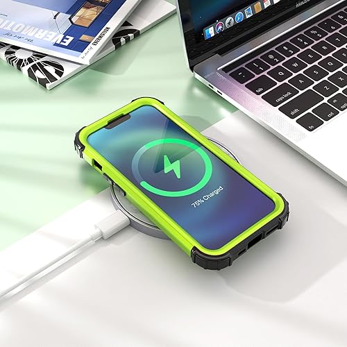 Miniatura 9 de IDweel Funda para iPhone 13 con protector de pantalla, para iPhone 14, híbrida a prueba de golpes, protección resistente, cubierta de policarbonato