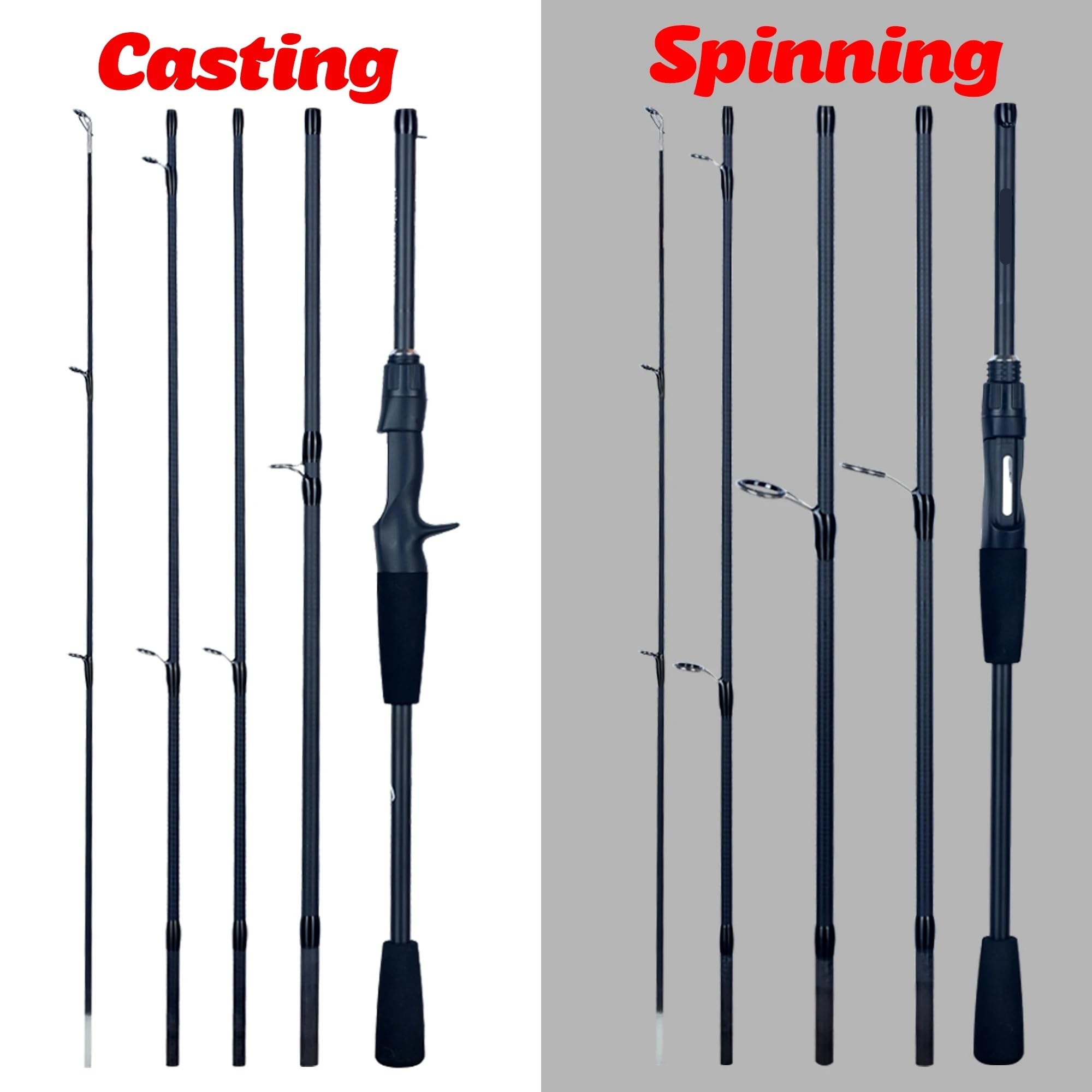 Caña De Pescar para Mar Caña de Pescar de Carbono for Viajes, Spinning, baitcasting, Peso de Lanzamiento de 5 a 30 g, caña Ultraligera rápida for señuelos de Trucha