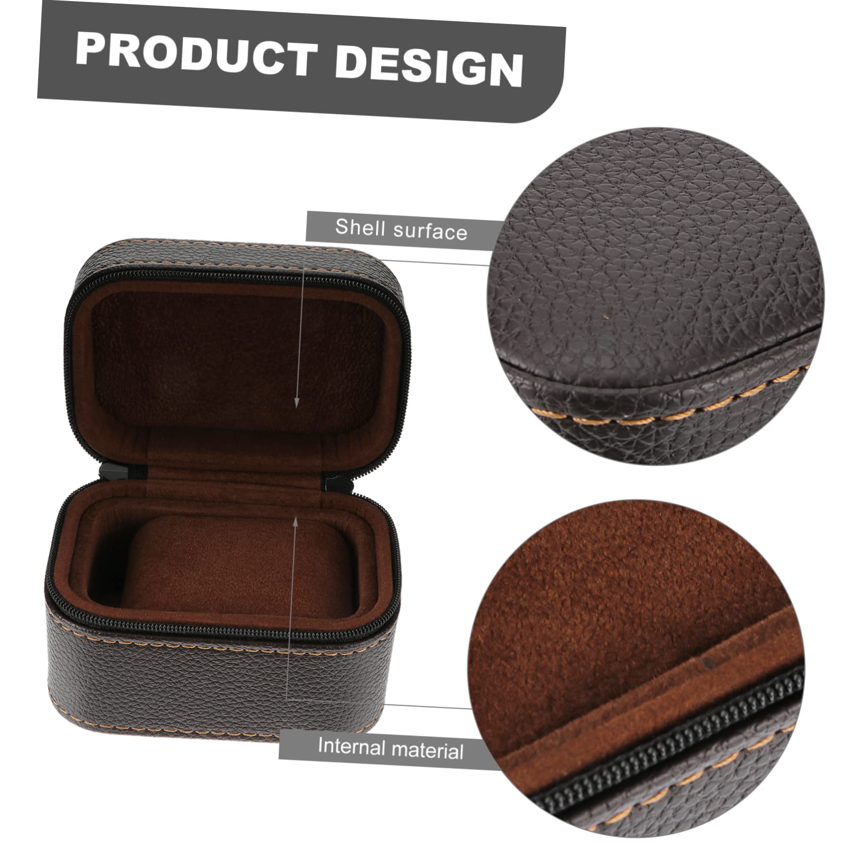 1pezzi Scatola Per Orologio Portatile Cerniera Scatola Porta Orologi in Pelle Organizzatore Per Orologi Da Viaggio Toeletta