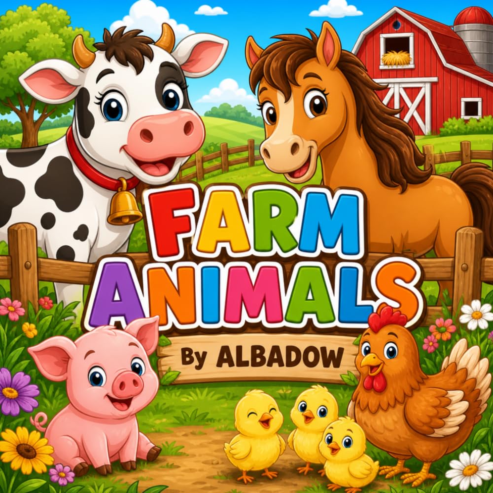 Farm Animals: A Coloring Book for Kids