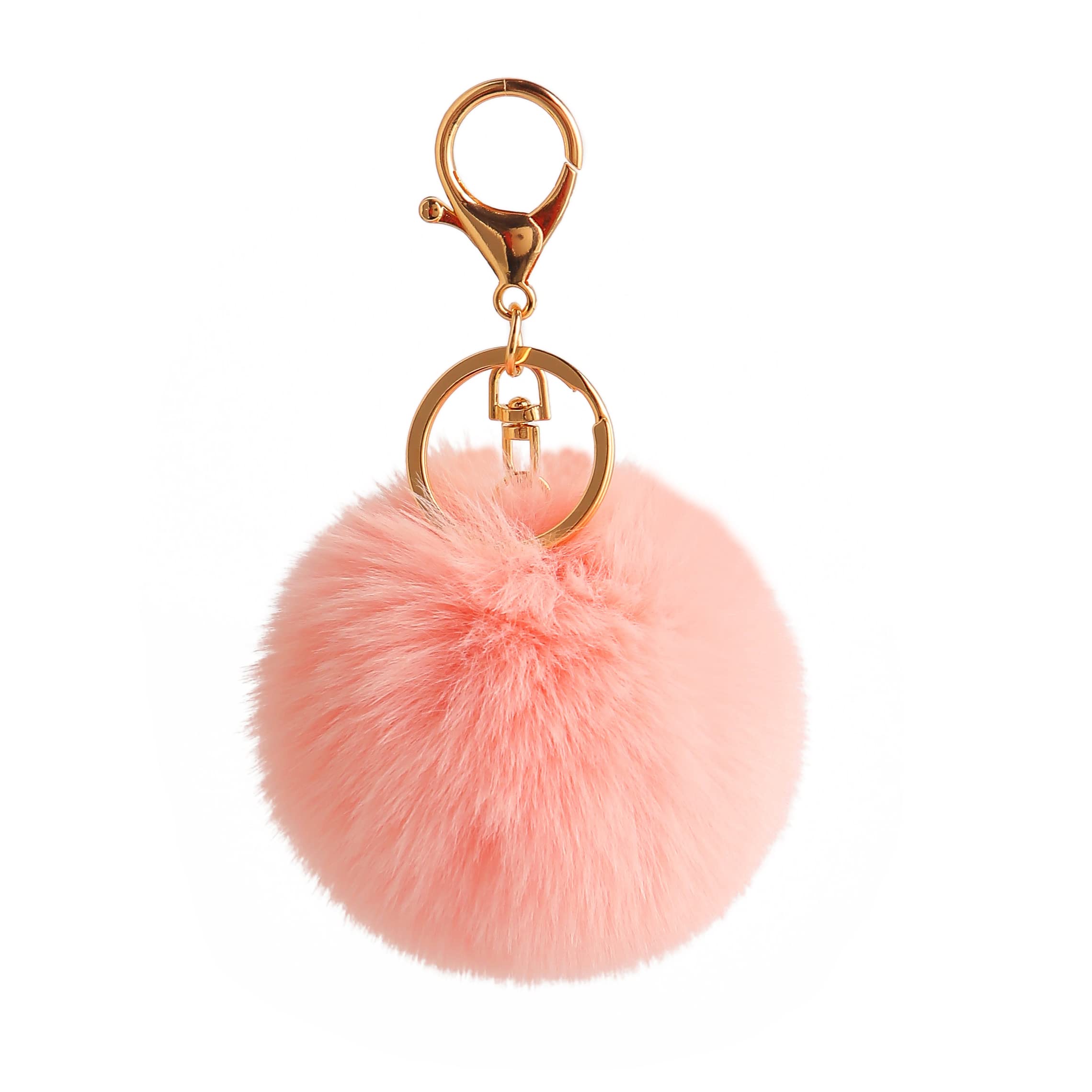 Pom Pom Keychain Artificial Fur Ball Keychain Fluffy Accessories Car Bag Charm