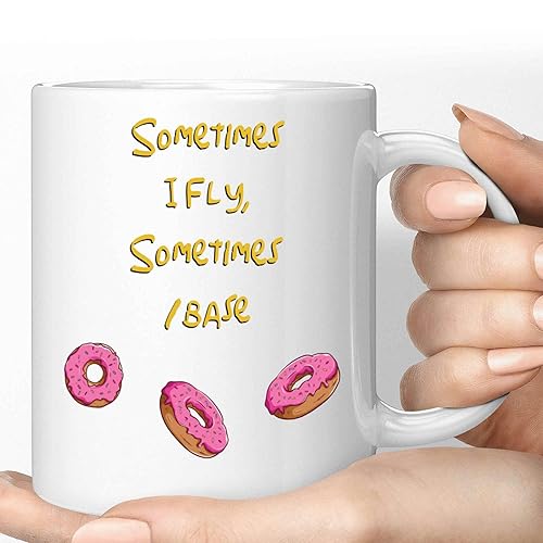 Yoga & Meditation Gift, for a Couple on Their Anniversary - Fly Base Posture Inspirational Quote Natural 11 Oz White Ceramic Coffee Mug