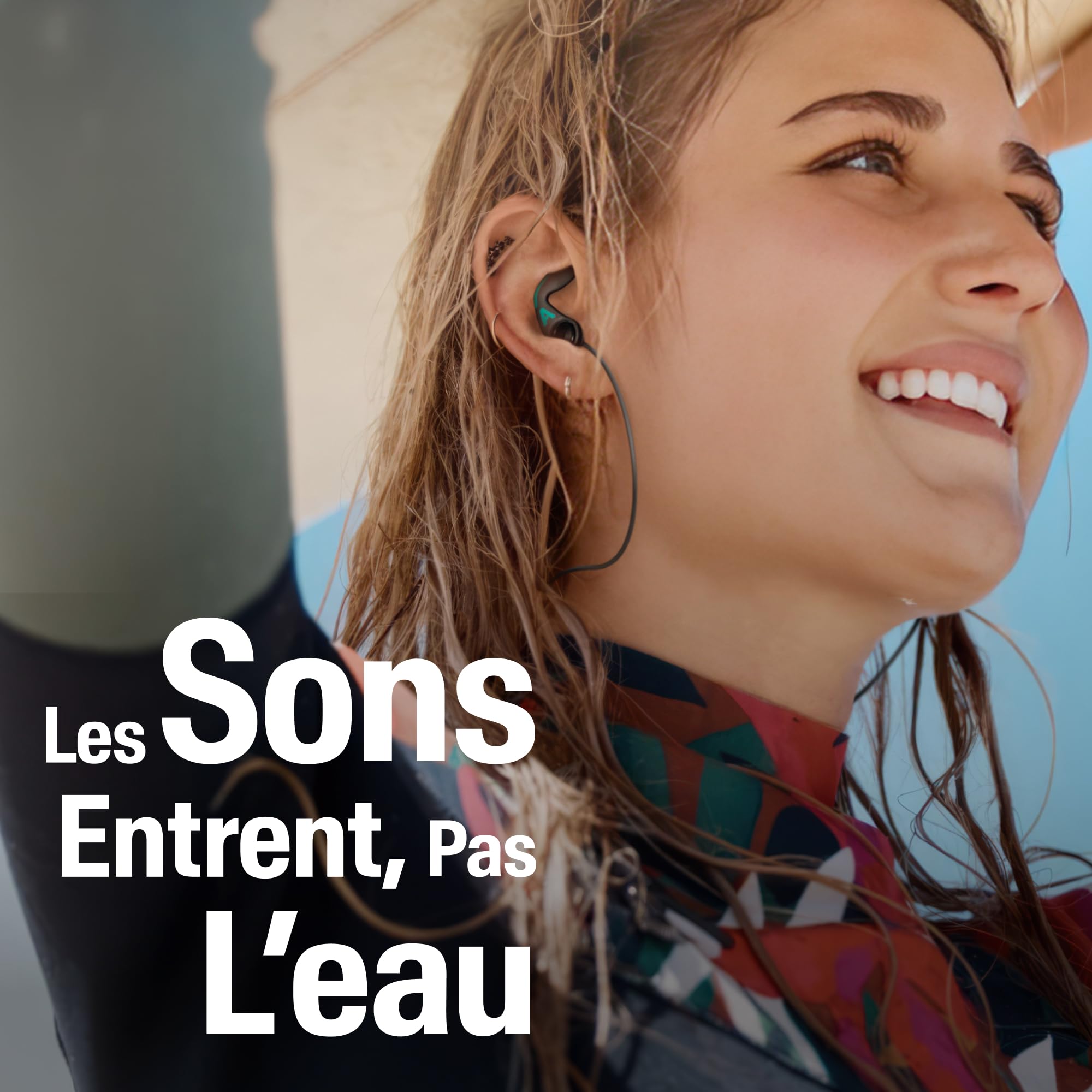 Alpine WaterSafe Pro - Bouchons d’oreilles pour la natation et le surf pour adultes - Étanches - Confortables - Restent en place - Pour les sports aquatiques - Réutilisables - Tailles M & L - 1 paire