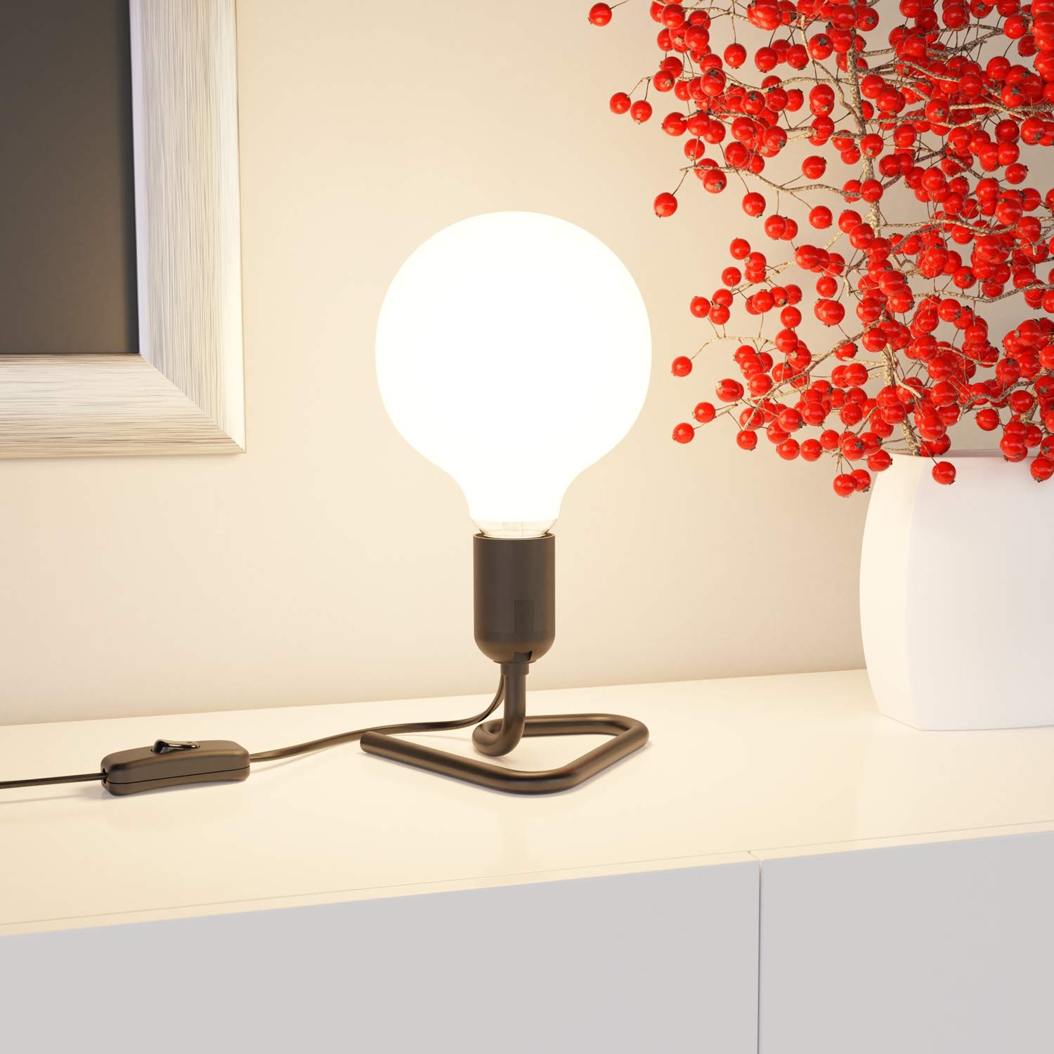 ledscom.de 10x E27 LED Leuchtmittel, G125, warmweiß (2700 K), 6,2 W, 845lm, Milchglas extra matt