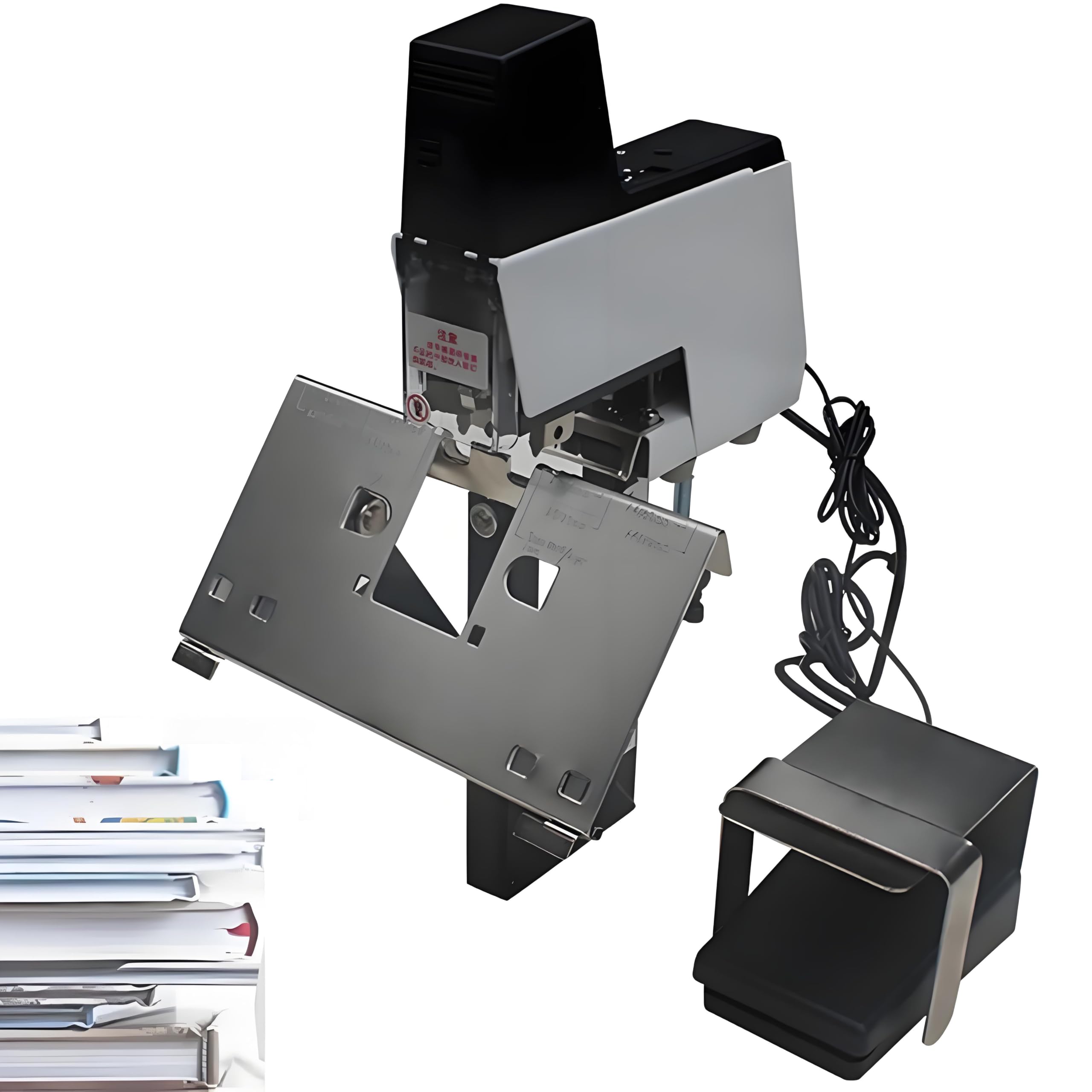 Cucitrice elettrica a Sella, Macchina rilegatrice Automatica a Sella per impieghi gravosi, Macchina rilegatrice Rapida 106 Automati, Spessore Regolabile 100 mm, 2-30 Fogli con Pedale, 1-9 Livelli di