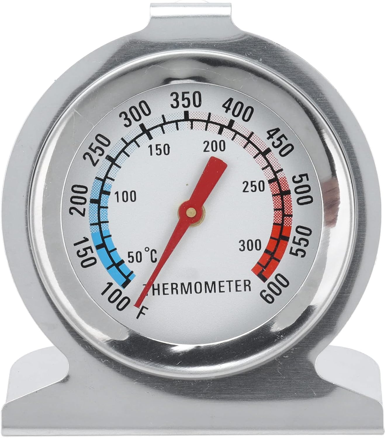 Oven Thermometer 0~300℃ Stainless Steel Hanging Standing Dial Pointer Kitchen Cooking Baking Base Thermometers High Accuracy