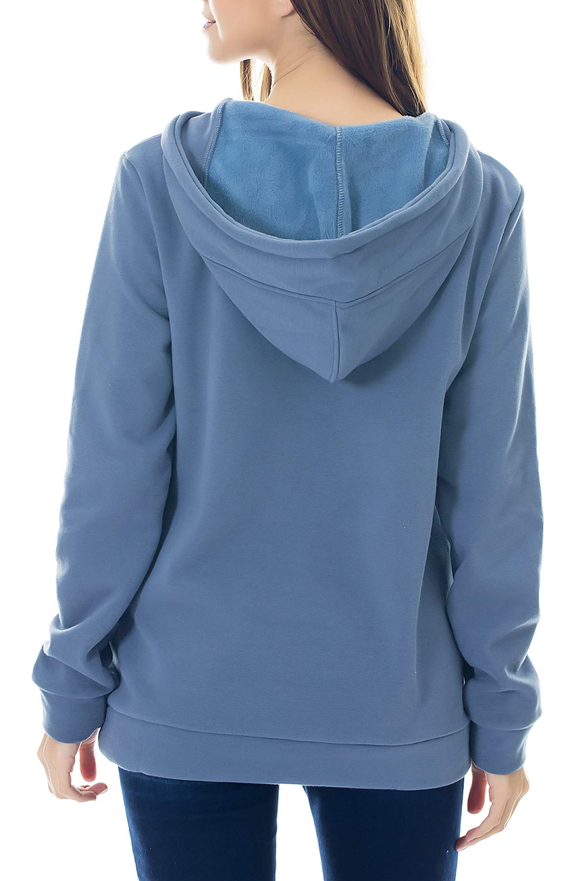 Smallshow Stillanzug Mutterschaft Fleece Stillpullover Stilloberteil Umstandsmode Hoodie Sweatshirt zum Stillen