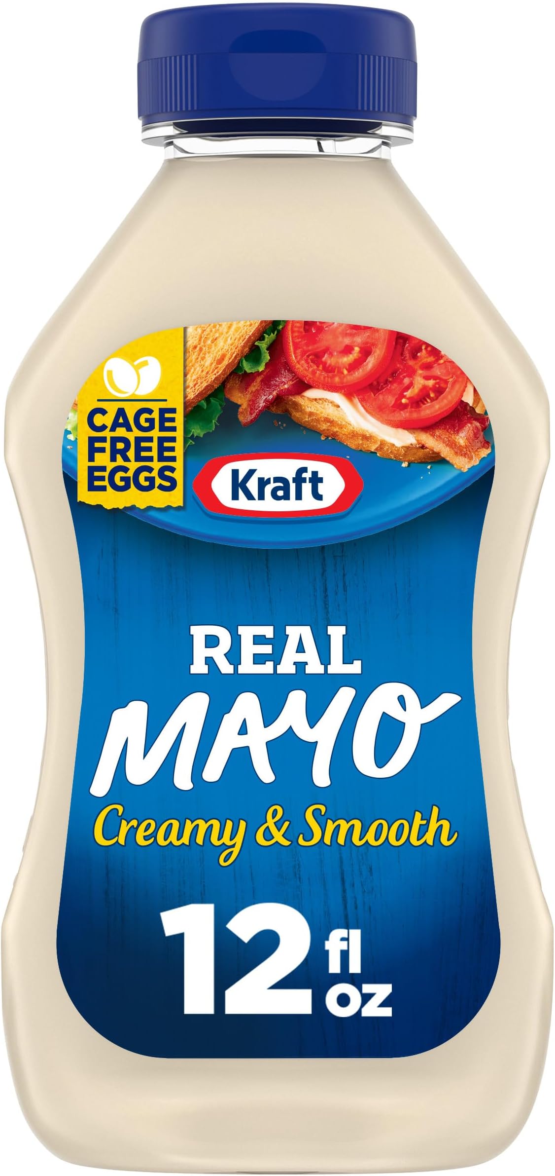 Real Mayo Creamy & Smooth Mayonnaise, 12 fl oz Bottle