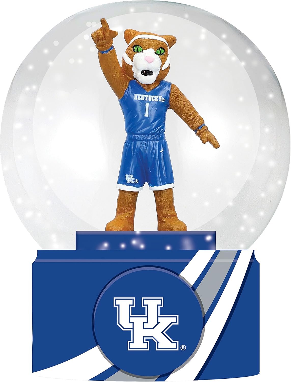 Evergreen NCAA University of Kentucky Snow Globe, Officially Licensed College Sports Water Globe with Team Logo, Christmas Holiday Tabletop Decoration for Home, Alumni Gift for Men and Women Fans