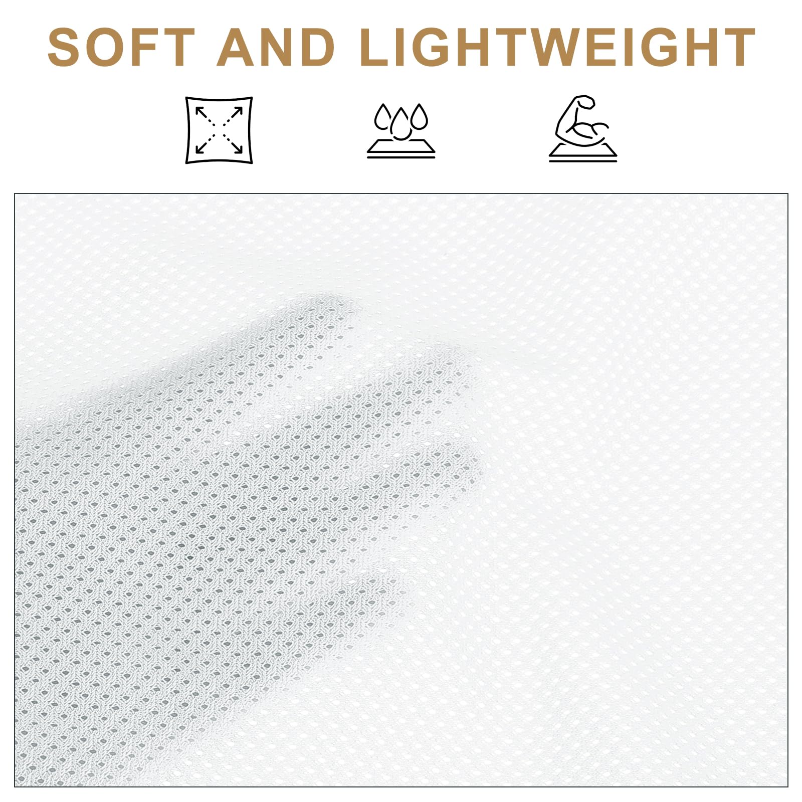 PATIKIL 62 Inch Wide Mesh Fabric Slightly Stretchy for Sewing Backpack Pocket and Straps Netting Clothes, Netting Bags - Image 3