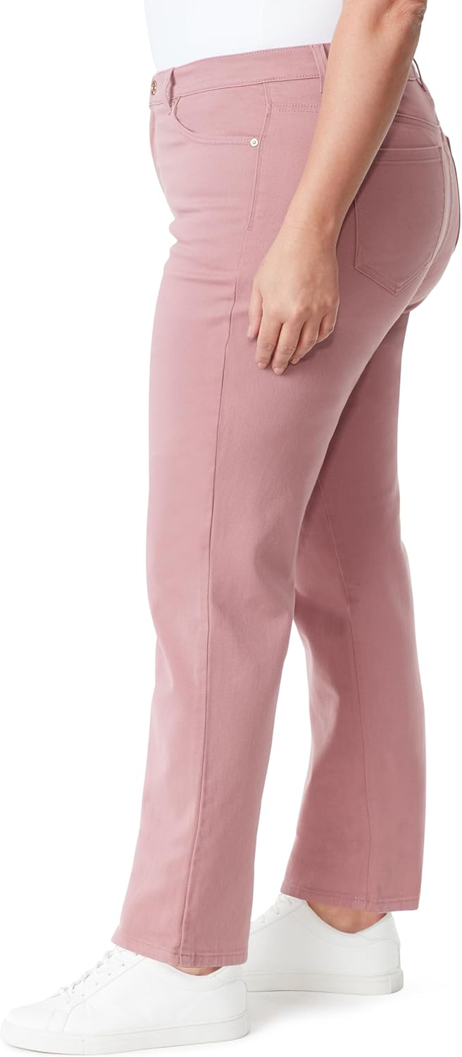 Gloria Vanderbilt Womens Amanda Corduroy High Rise Straight Leg Pant Plus - Image 3