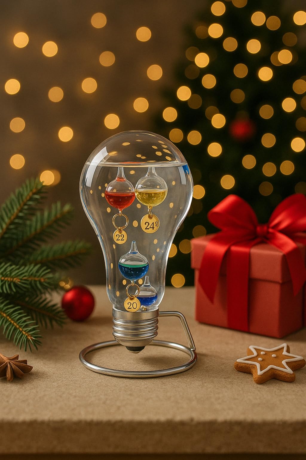 Art Deco Home – Galileo Thermomètre ampoule 15 cm – 12784sg