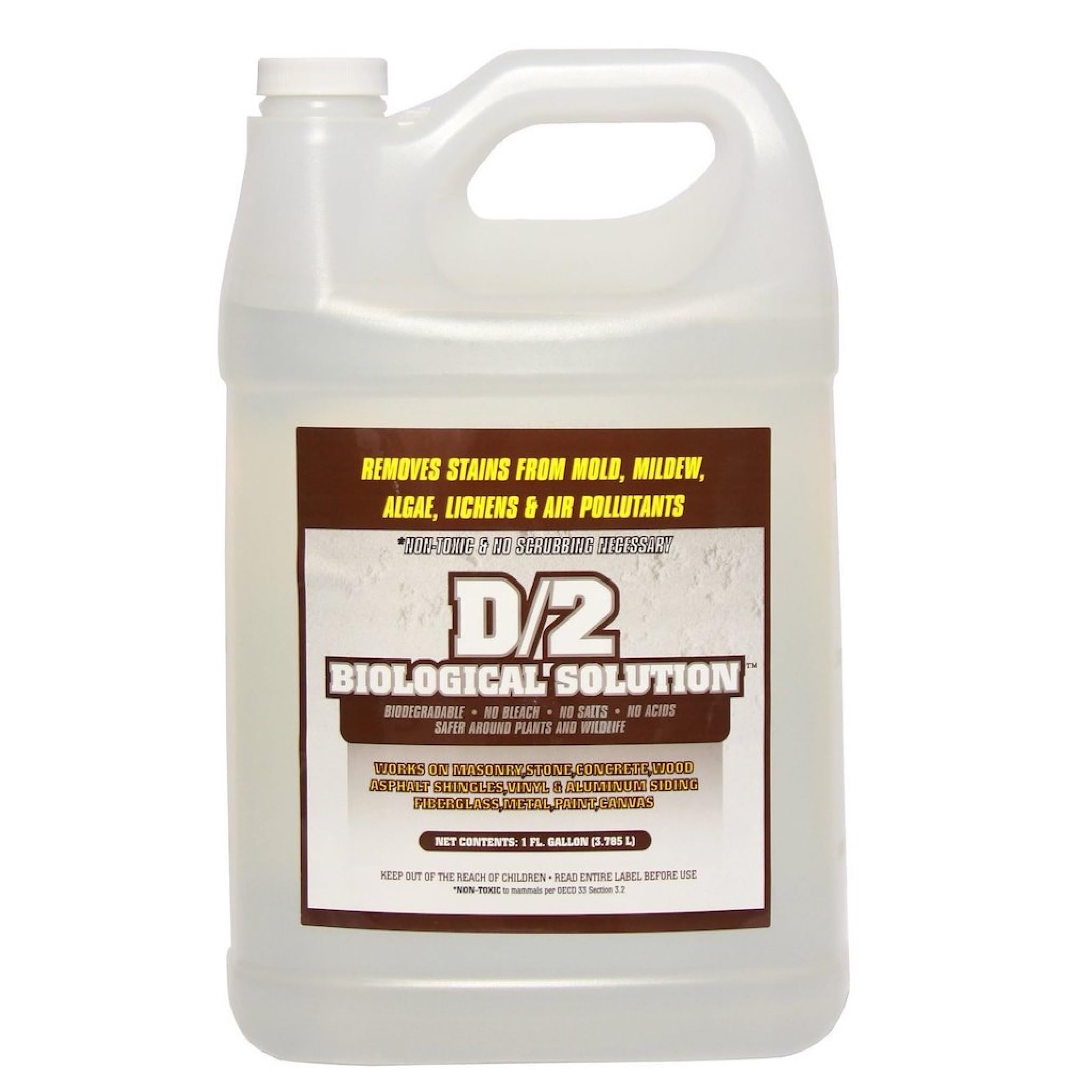 D/2 Biological Solution - Headstone Cleaner as used on The White House, Stone Cleaner, Masonry, Gravestone - Mould, Lichen & Algae Remover - 3.785 Litres (1 US Gallon)