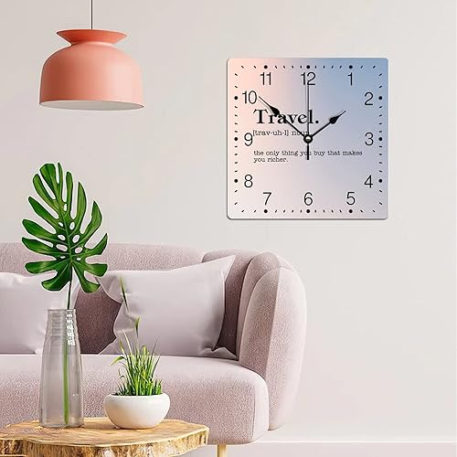 Miniatura 10 de Reloj de pared de PVC con definición de enfermera, reloj de pared grande con refranes primitivos, obras de arte de 12 pulgadas, funciona con pilas,
