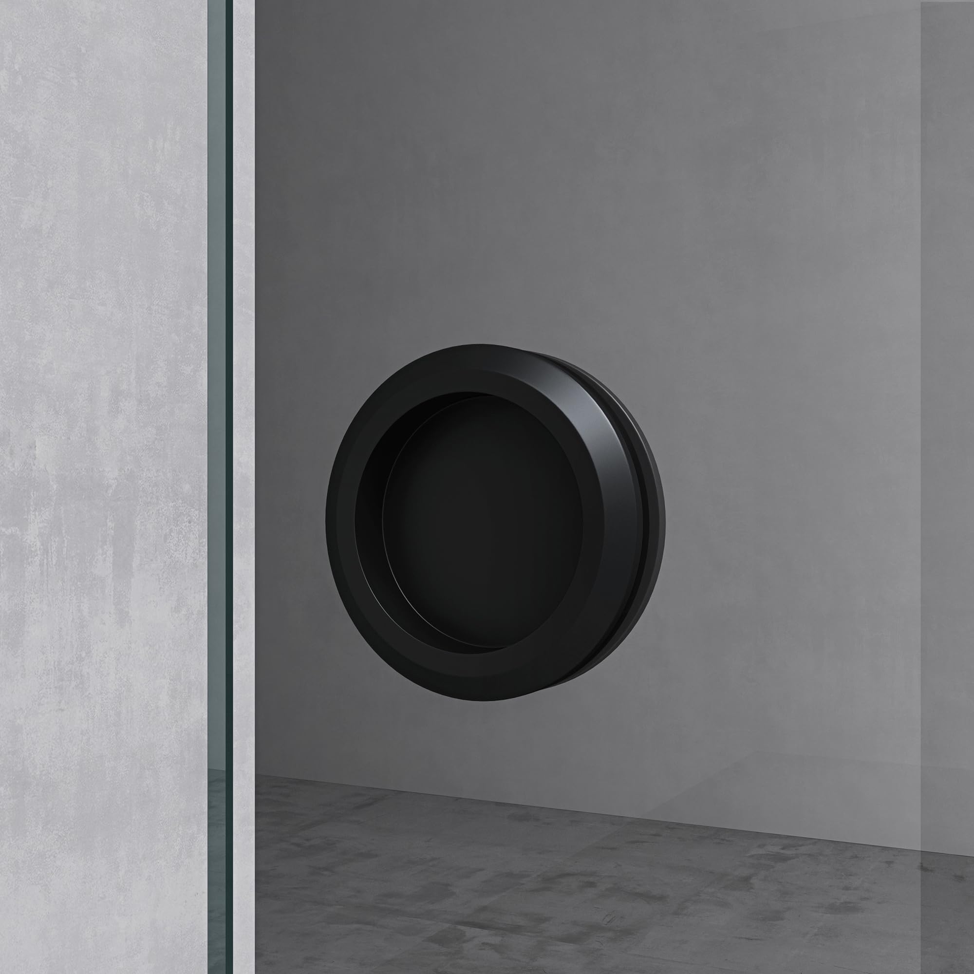Mai & Mai Glasschiebetür komplettset softclose Schwarz Klarglas