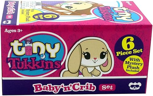 Miniatura 2 de Tiny Tukkins Conjunto de juego preescolar de animales de peluche de la familia, juego de preescolar para niñas y niños pequeños, incluye hermana