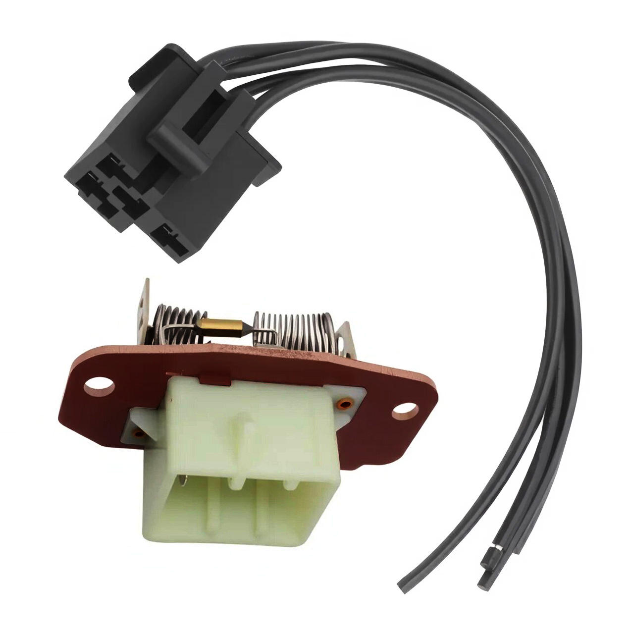 Image of HVAC Blower Motor Resistor with Connector Wire Harness for Ford E-150 E-250 E-350 E-450 E-550 F-350 F-450 F-550 Econoline Compatible with 4C2Z19A706AA F6UZ19A706AA