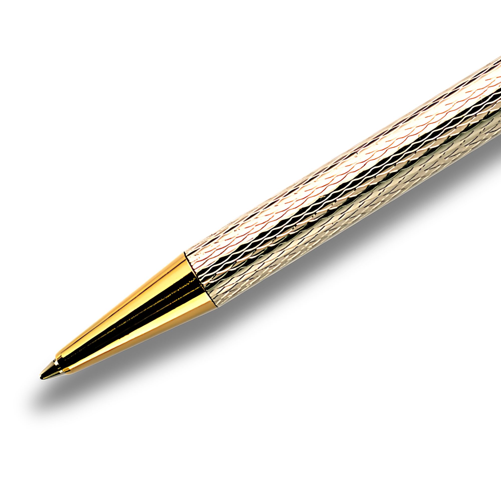 NYLOE - Penna a sfera con pulsante - Personalizzabile - per Lei - Argento Massiccio 925 - Dettagli dorati - Ricaricabile - Eleganza Artigianale - laurea gadget- Made in Italy