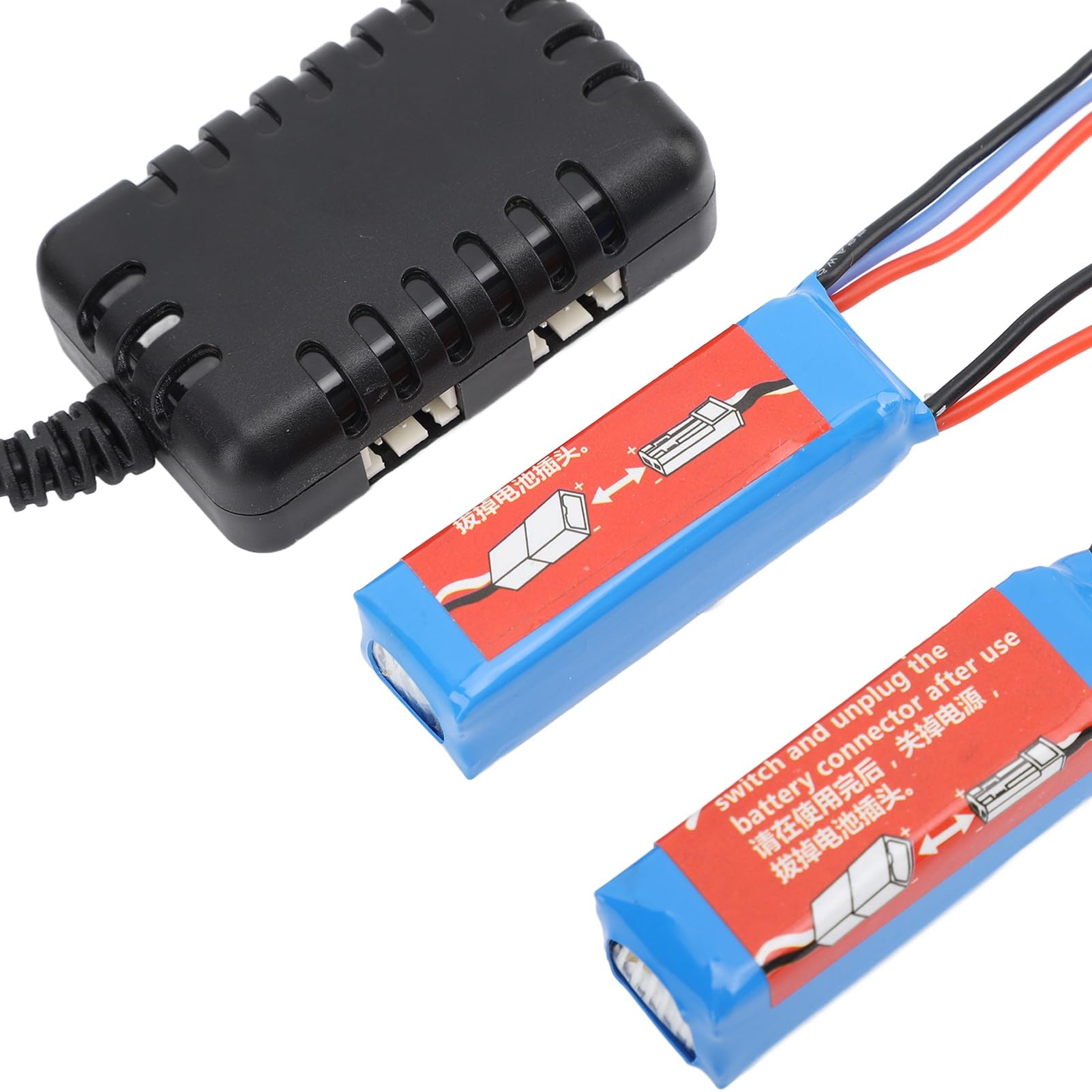 Chargeur de Batterie de Voiture RC 7,4 V 400 MAh, Kit de Charge Rapide Haute capacité pour K969 K989 284010, Prise de Sortie JST Sécurisée, adapté aux Amateurs et aux Passionnés