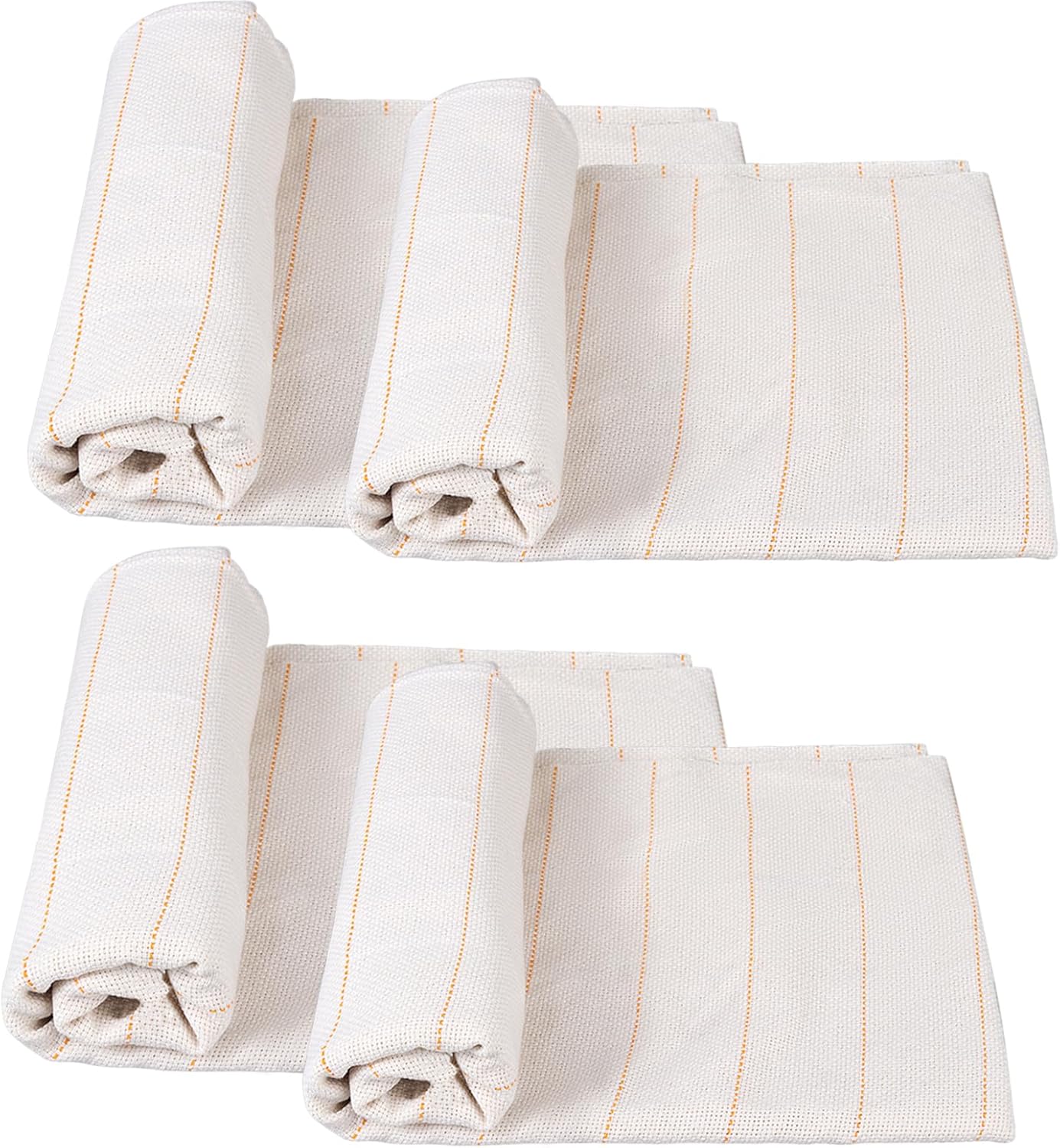 4PC 40" x 40" Monks Cloth for Punch Needle Rug Tufting Fabric with Marked Lines, Punch Needle Fabric for Gun Rug Tufting and Embroidery,White Punch Needle & Tufting Cloth