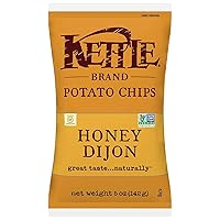 Vista 6 de Kettle Brand Papas fritas, chips de miel Dijon, mostaza Dijon + miel. 5 onzas