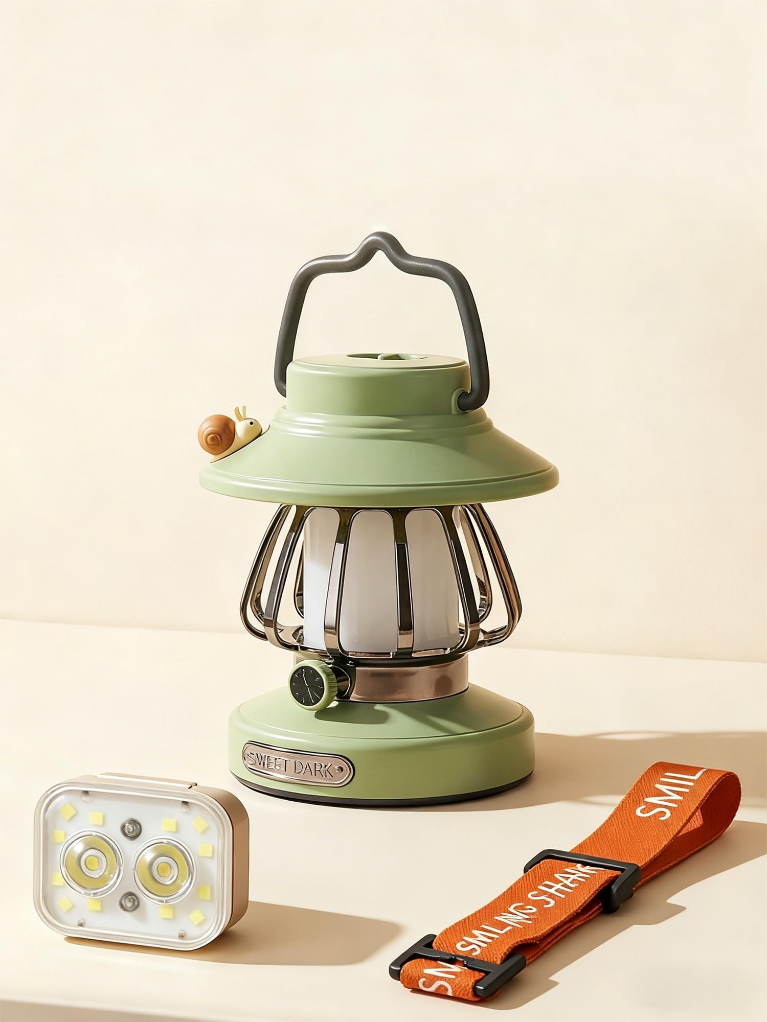 Ensemble d'éclairage de camping pour parents et enfants, lanterne pour enfants et lampe frontale rechargeable avec détecteur de mouvement USB-C chargement, équipement de randonnée mains libres pour