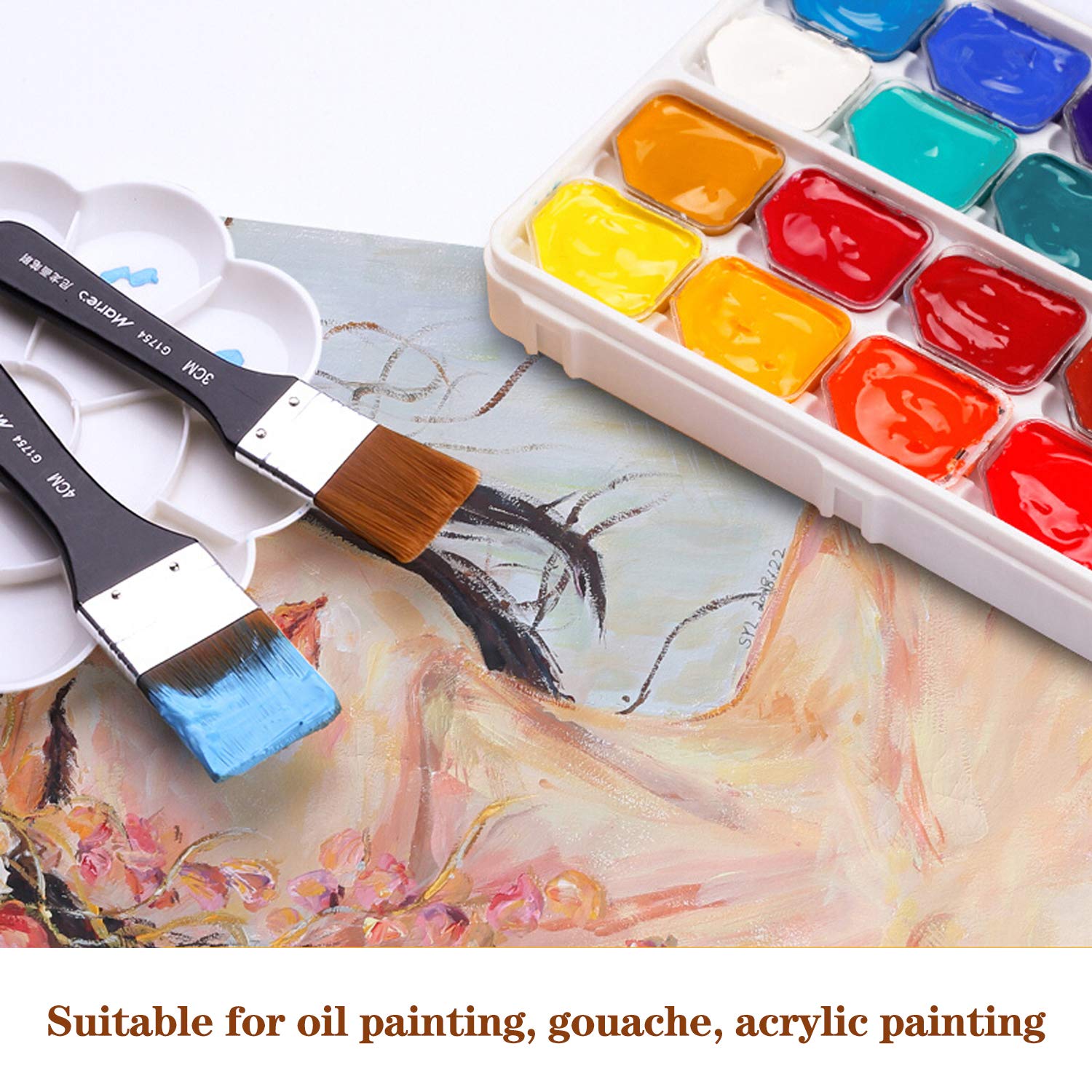 OVISEEN 9-delig Detail Kwastenset Fijne Miniatuur Kunstenaar Schilderij Borstels Met 0, 00, 000 Tekenborstels voor Schilderijen Kunst Acryl Aquarel Olie Nail Art