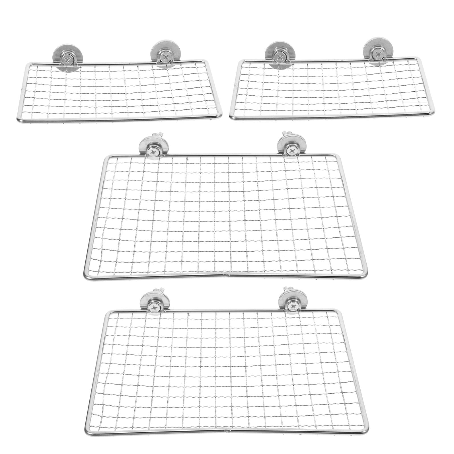 Hemobllo 4pezzi Piattaforma Trespolo in Acciaio Inox per Uccelli Piccoli e Pappagalli Supporto Stabile per Gioco e Addestramento Facile da Pulire e Mantenere per Calopsiti e Altri Animali