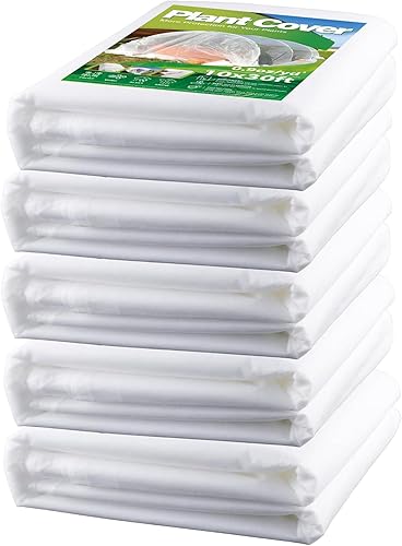 Vista 9 de Cubiertas para plantas, protección contra congelación, 10 x 30 pies, manta de tela flotante para protección de invierno, 0.9 oz/yd²