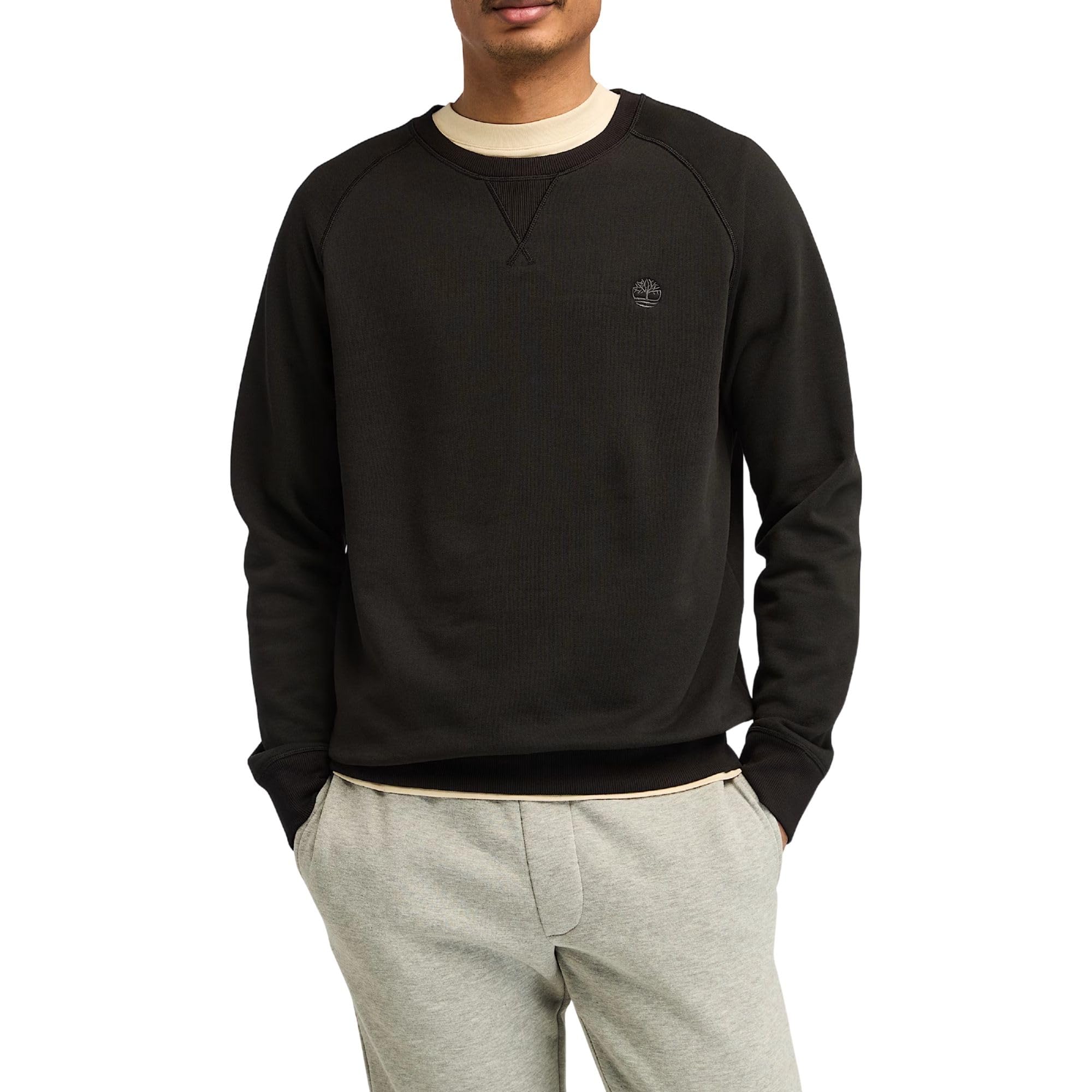 Timberland Men's 'Exeter River' Crew Neck Sweatshirt (Black/Pavement) L