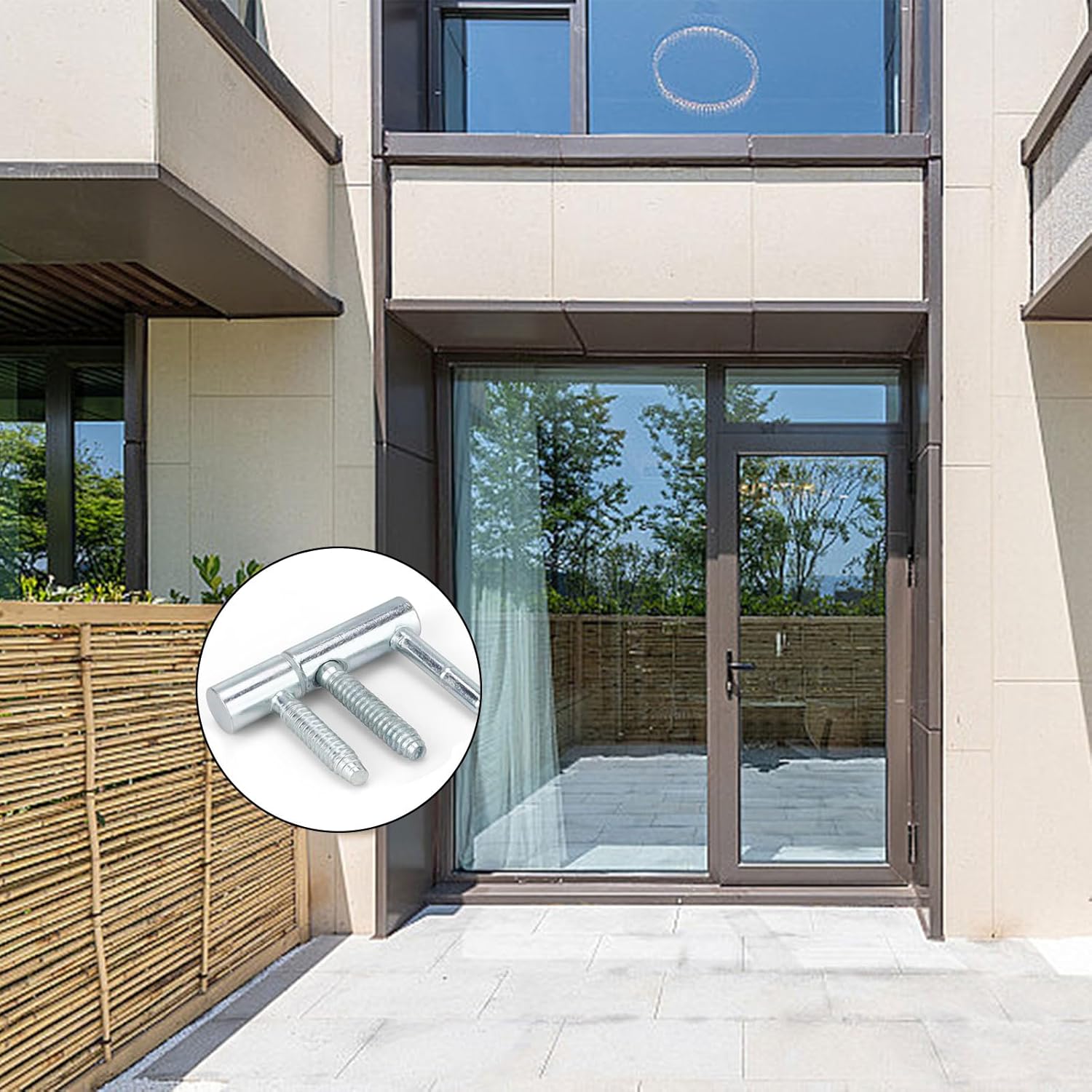 Door Hinges for Wooden Doors, Pack of 2 Door Hinges, Galvanised Door Hinge, Rustproof Door Hinge Wooden Door, Good Stability, for Wooden Doors, Interior Doors