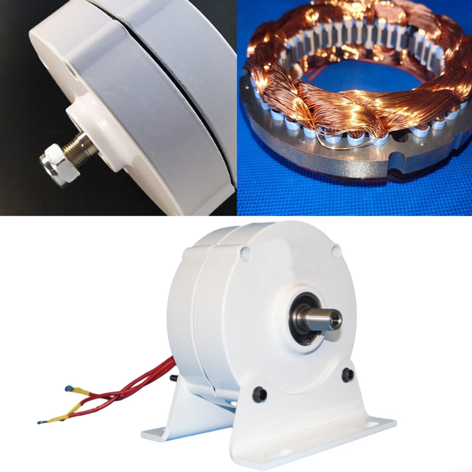 Generatore a magnete permanente a 3 fasi 100W,Turbina eolica trifase,Generatore di giri 12V,Piccolo generatore eolico 24V (24V)