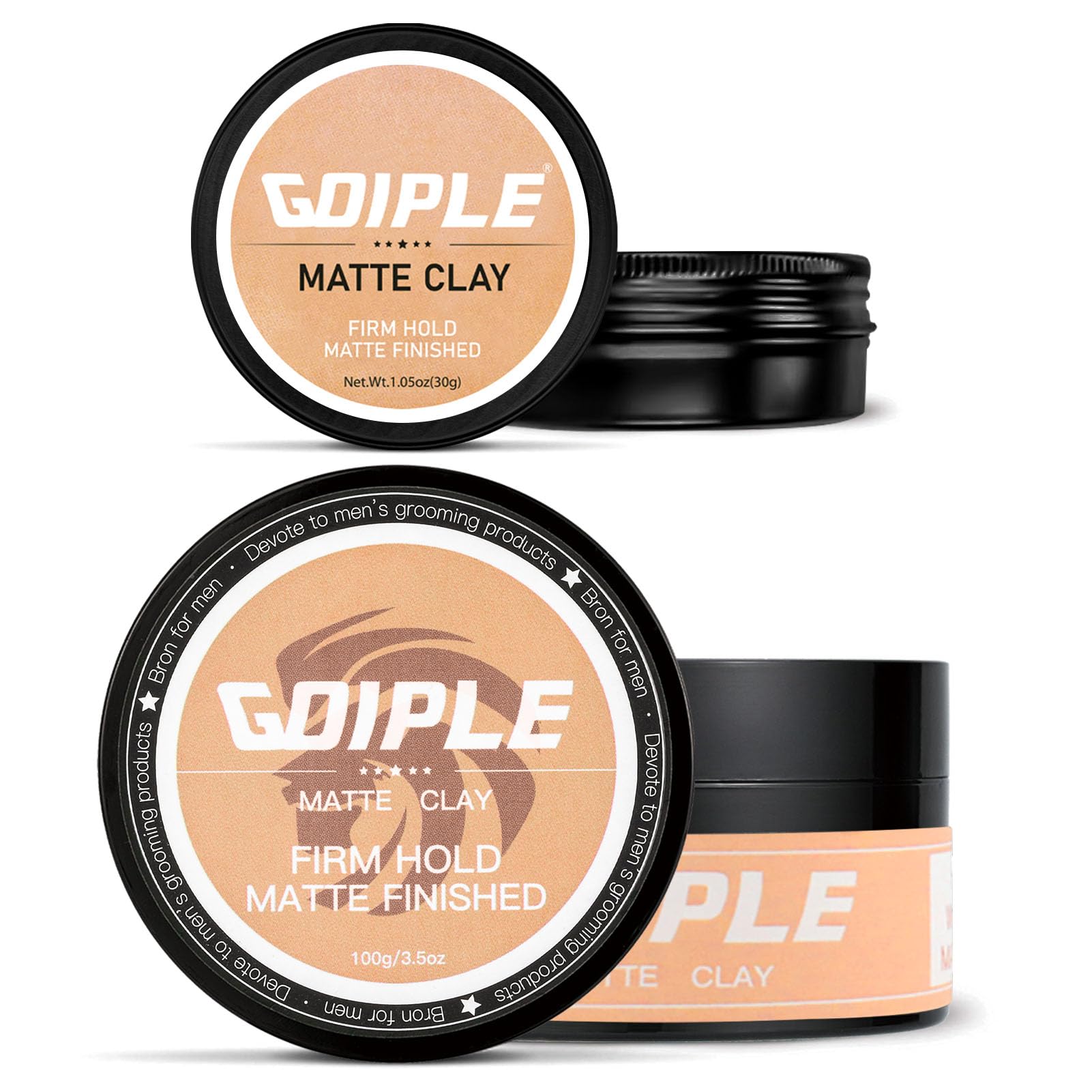 Mens Hair Clay Firm Hold, Matt Clay Hair Men Water Based Matte Texture Hair Clay Mens Hair Products Add Volume