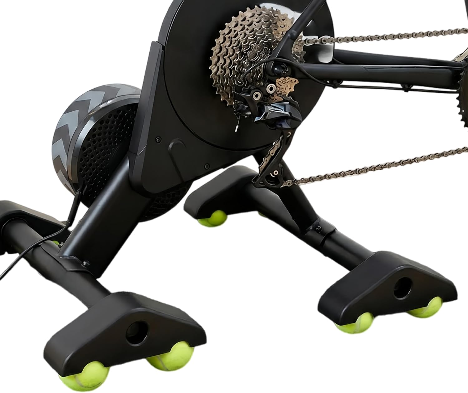 4 Pack Rocker Feet Adapters Compatible with Wahoo Kickr Core (1st Gen Only), Pre-Installed with 8 Tennis Balls, Vibration Dampening Motion Feet for Indoor Cycling, Ready-to-Use Stabilizer Kit