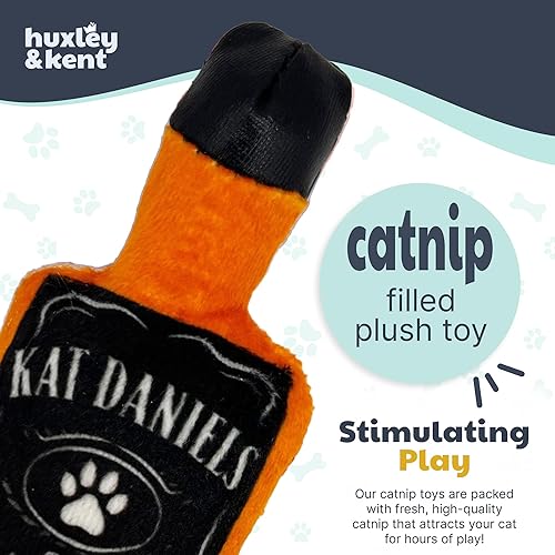 Miniatura 7 de Huxley & Kent Juguete de peluche para gato - Juguete interactivo de hierba gatera para gatos y gatitos - Juguete suave para gatito con arrugas y