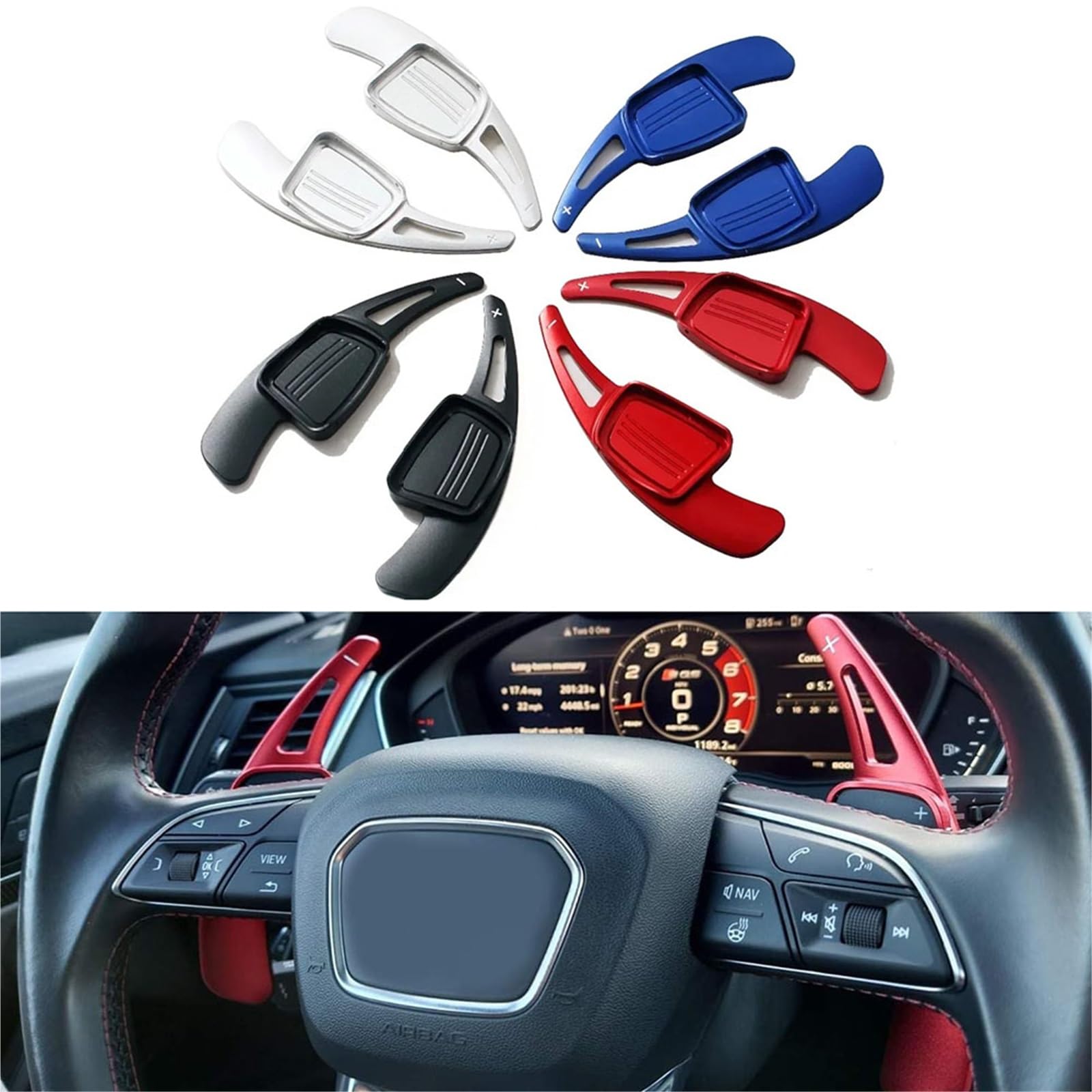 Prolunga per leva del cambio Compatibile con Audi A3, S3, Q5, Q7