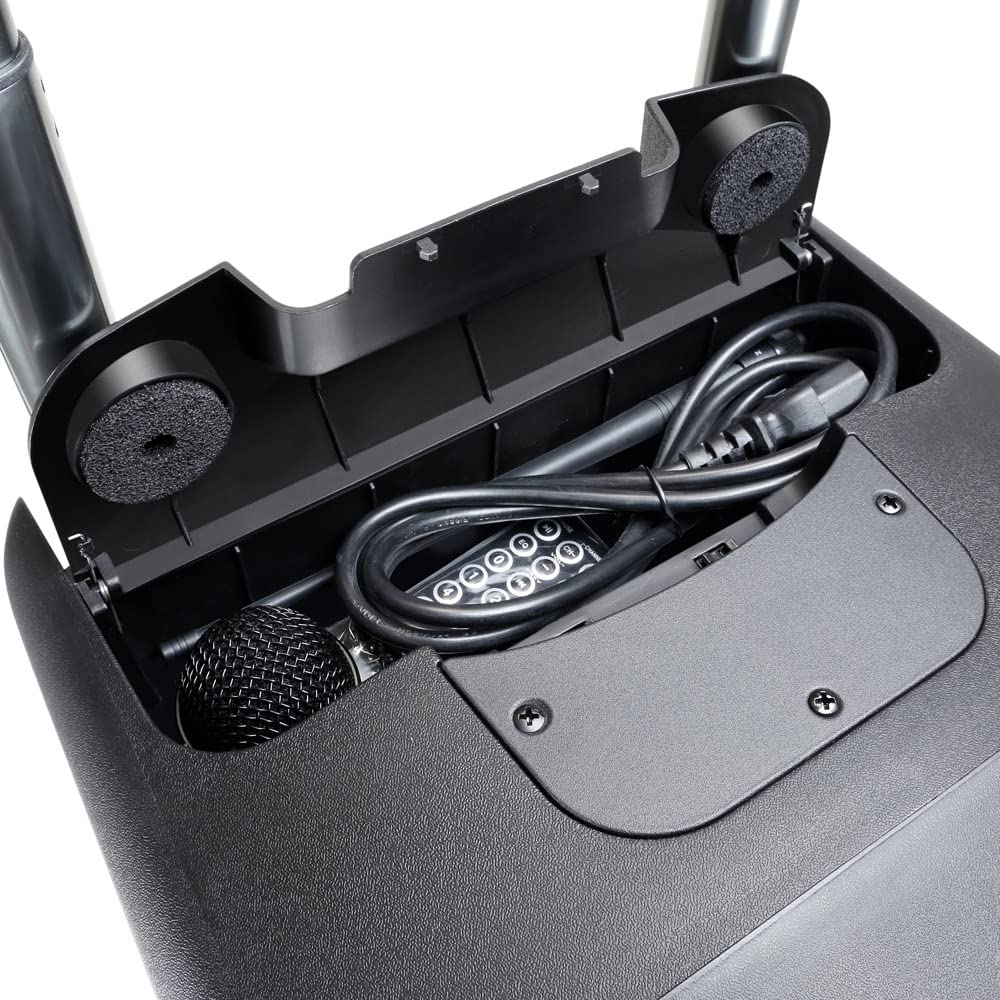 LD Systems ROADBUDDY 10 HHD 2 B6 - Akkubetriebener Bluetooth-Lautsprecher mit Mixer, 2 Funkmikrofonen, 655-679 MHz, schwarz