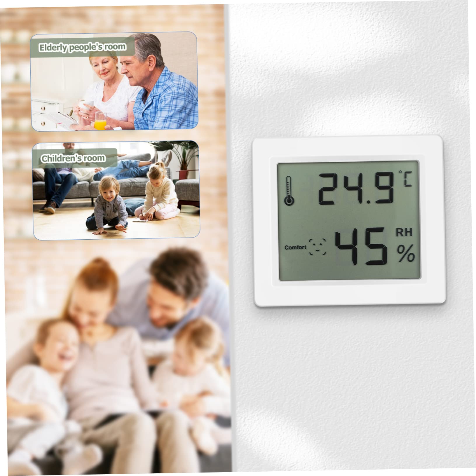 ibasenice 2 Ensembles Hygromètre Humidité Thermomètres Hygrometre Interieur Thermomètre Intérieur D'intérieur Pour La Maison Domestique 2 Pièces * 2