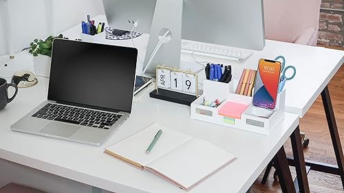 Miniatura 7 de Organizador de escritorio Victor con soporte para teléfono inteligente, Blanco