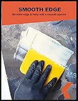 Vista 3 de Esparcidores de Relleno Corporal (3 Tamaños, 15 Piezas) - Esparcidor Plástico Reutilizable Amarillo para Rellenos Automotrices, Masillas, Esmaltes