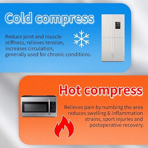 Miniatura 6 de Bolsa de hielo extra grande para lesiones reutilizable Terapia de compresa de gel frío para dolor y lesiones de espalda, rodilla, hombro, cadera,