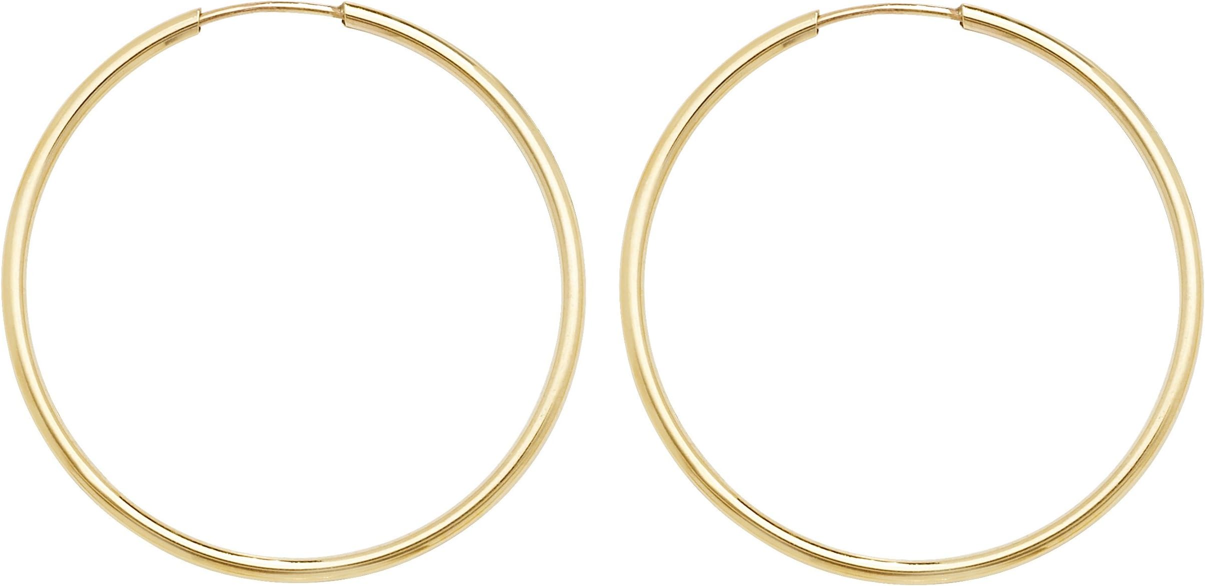 EDS Jewels9ct Gold Ladies Sleeper Earrings - 30mm WJS3858MM30